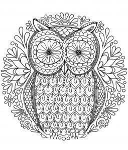 Mandala gratuito hibou