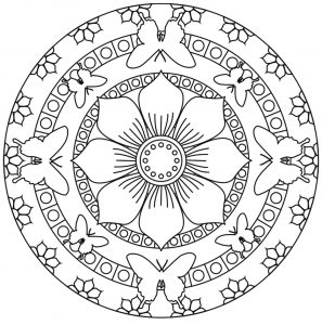 Mandala di farfalle facile