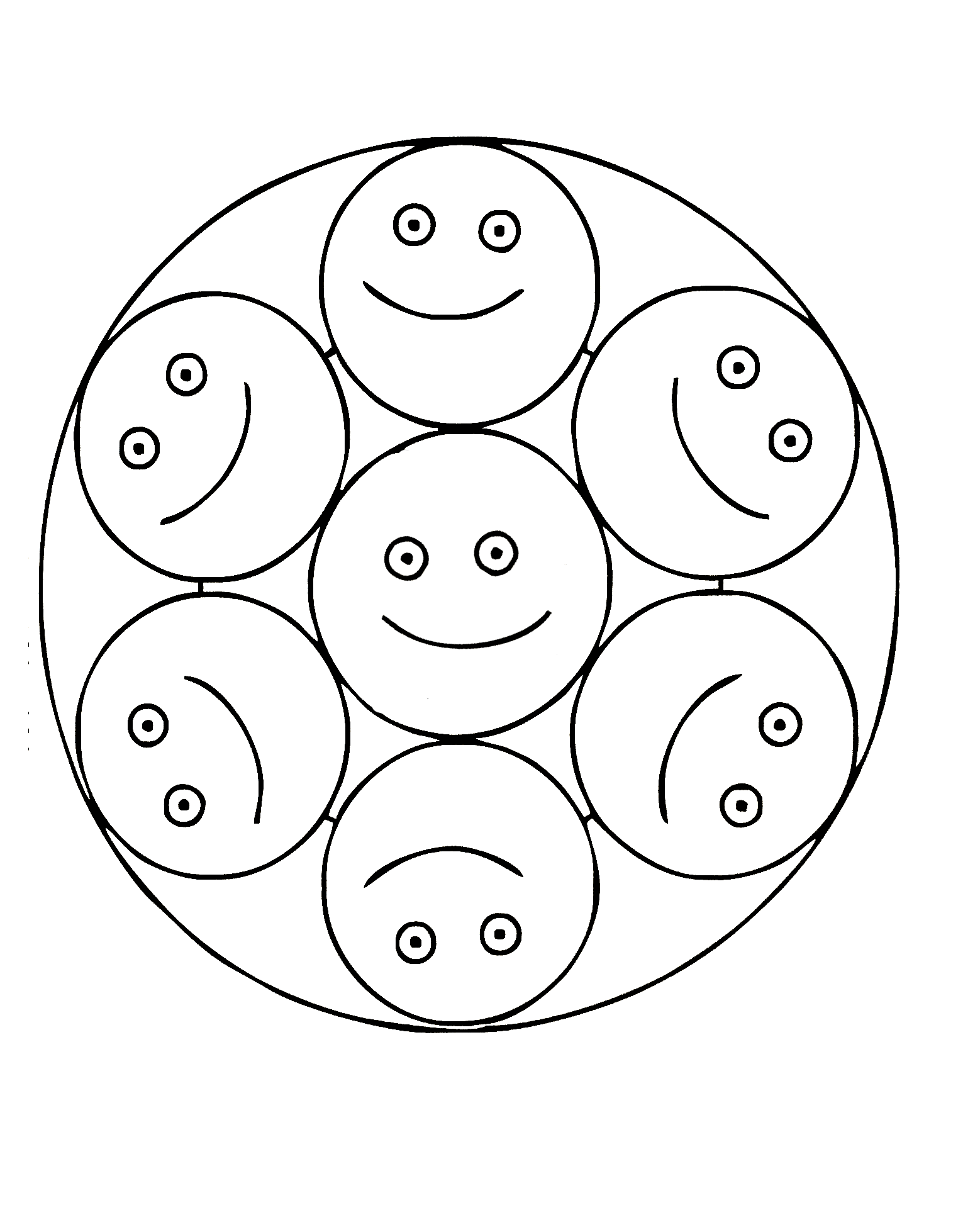 Mandala molto semplice con smiley