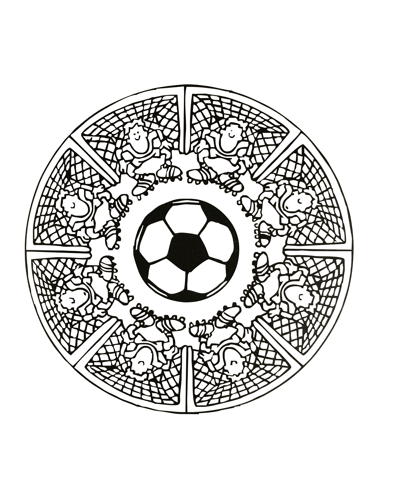 Mandala per i tifosi di calcio Mandala per i tifosi di calcio