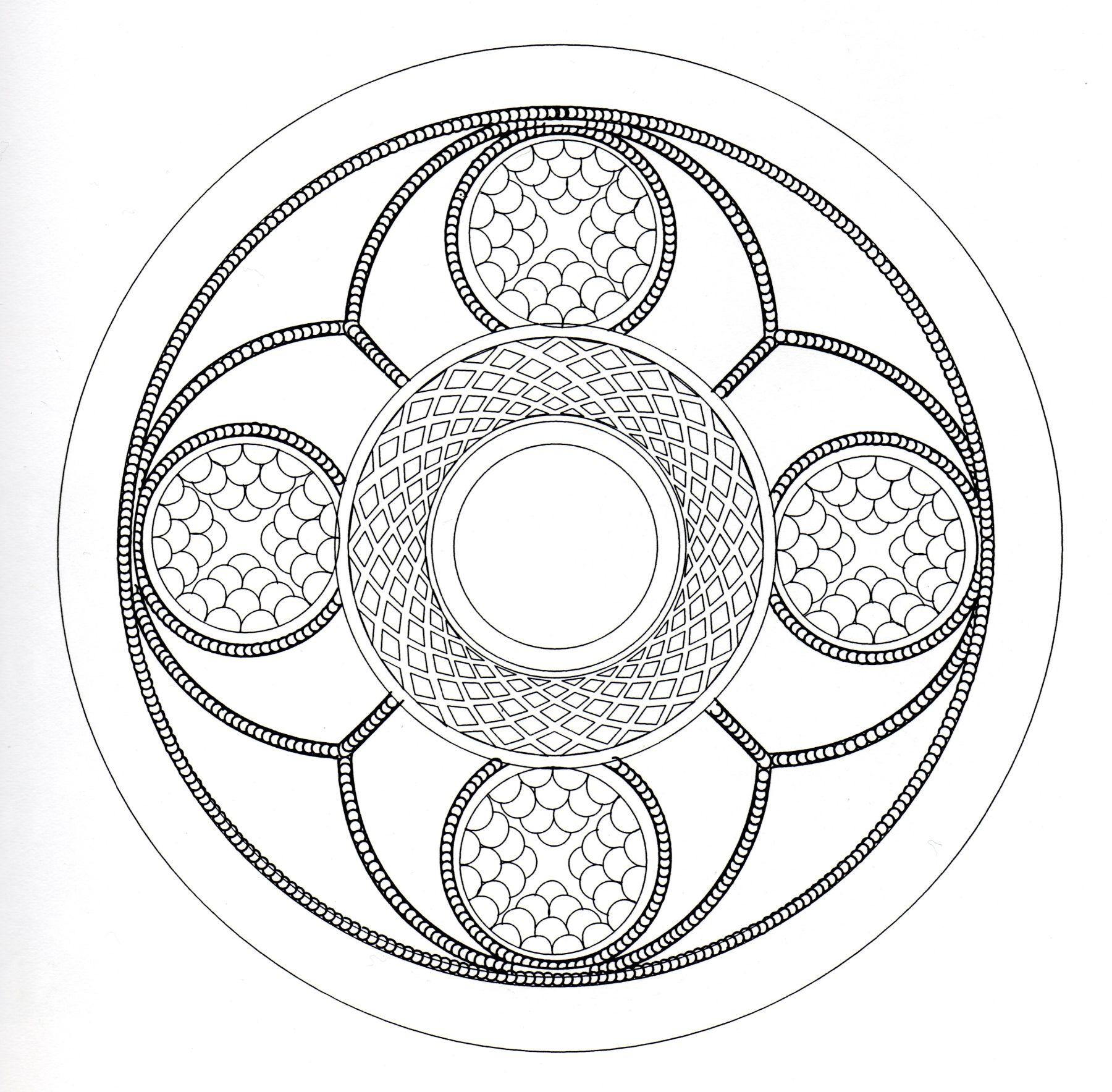 Mandala celtico complicato (Mandala di livello di difficoltà : Difficile)