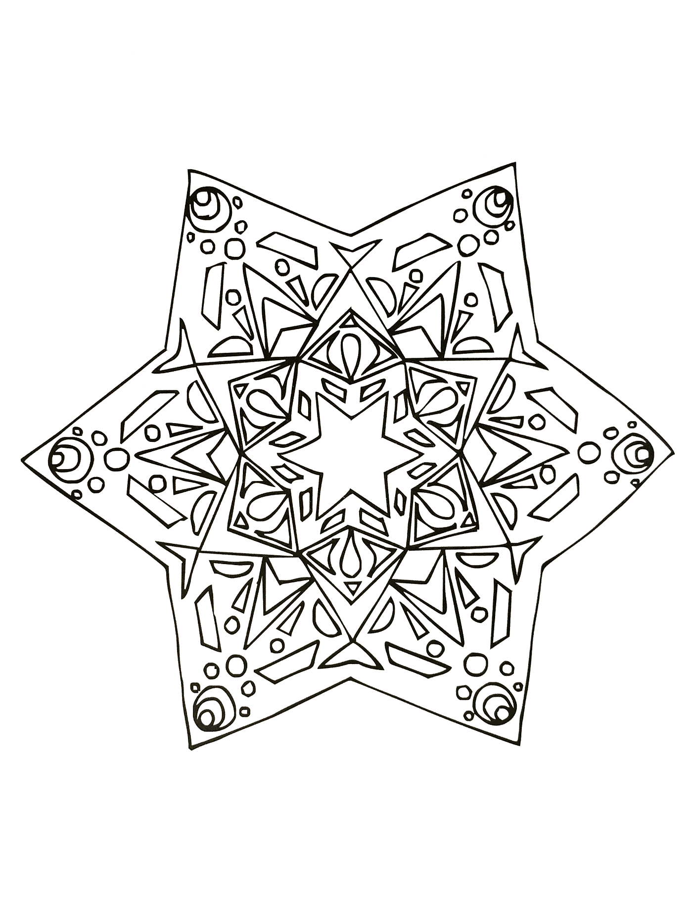 Mandala gratuito da stampare - 4523 (Mandala di livello di difficoltà : Difficile)