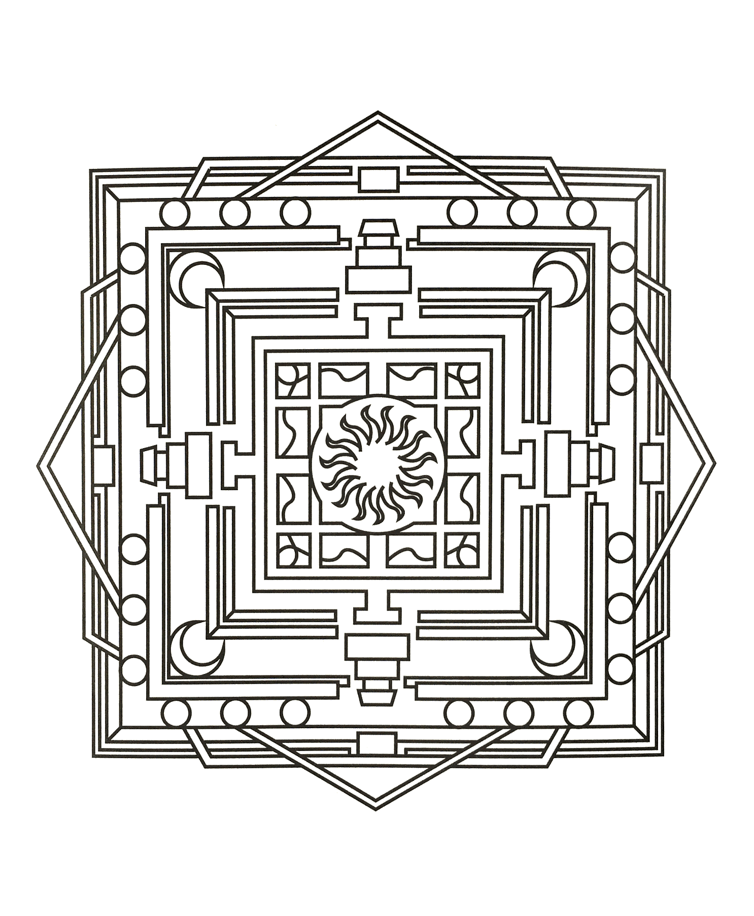 Mandalas-a-imprimer-gratuit (8) (Mandala di livello di difficoltà : Difficile)