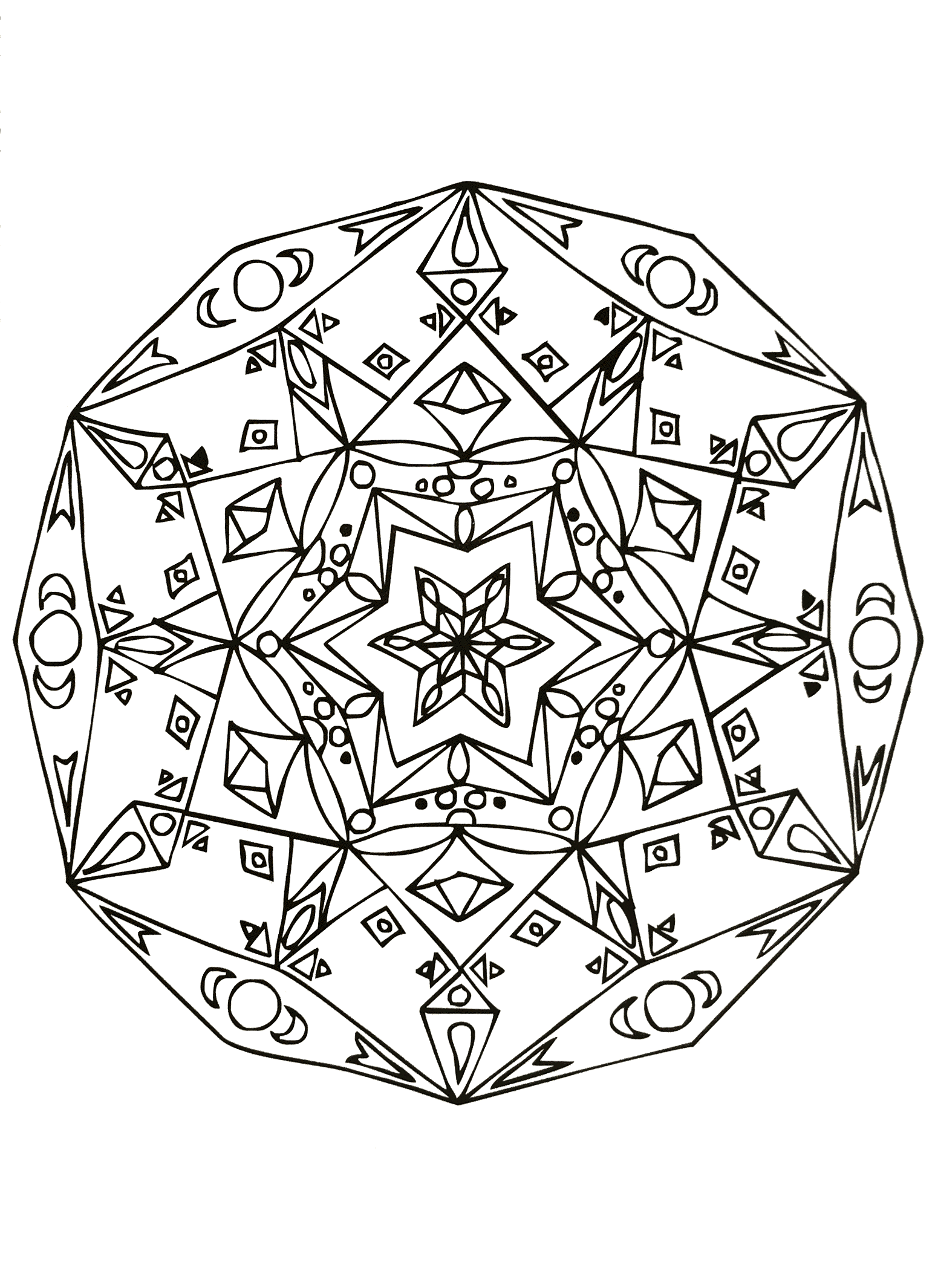 Mandala di stelle (Mandala di livello di difficoltà : Difficile)