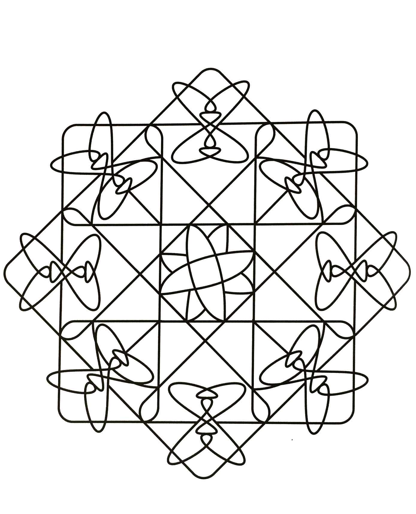 Mandala semplice e originale (Mandala di livello di difficoltà : Facile (per i bambini))