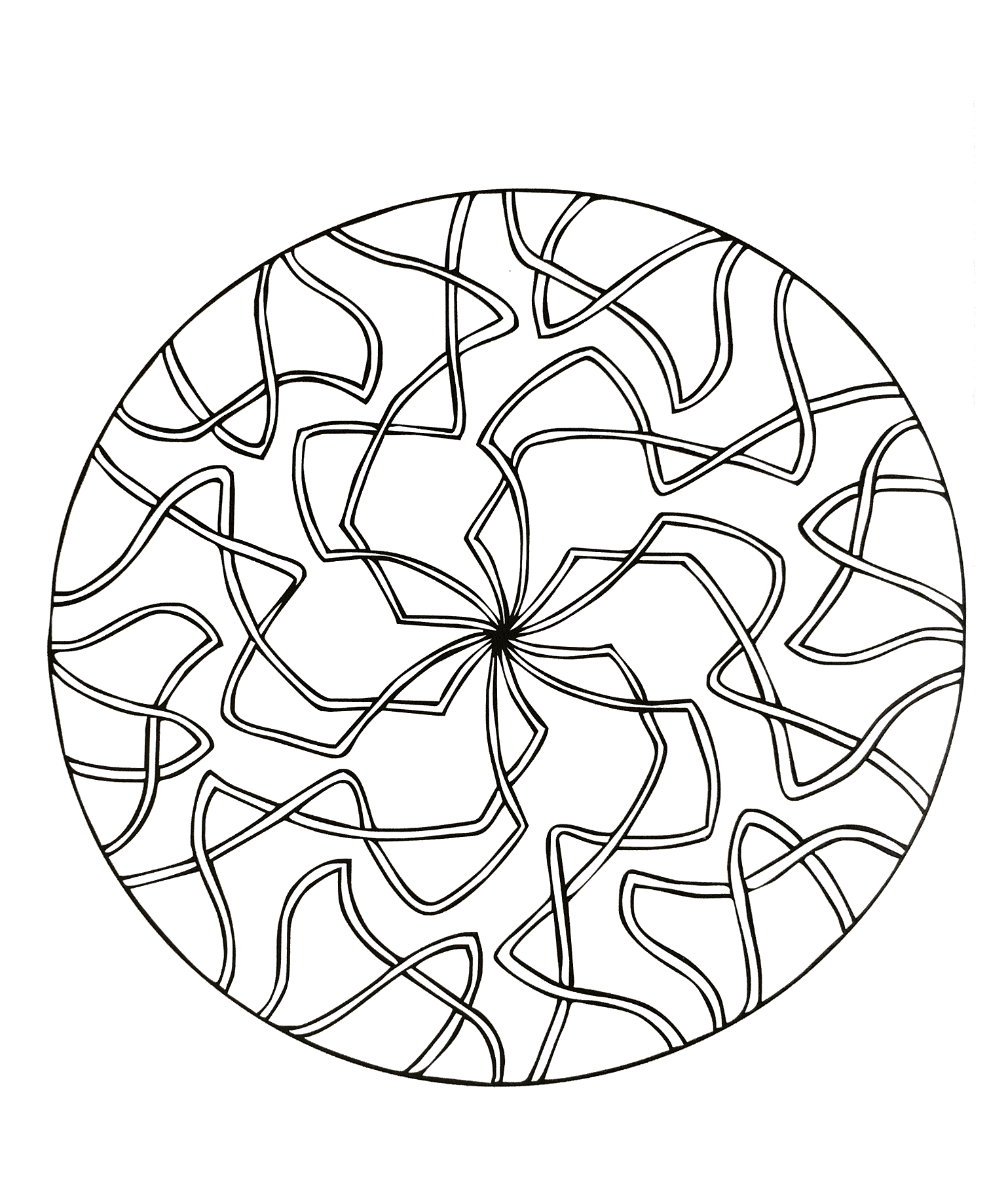 Nastri Mandala piccoli (Mandala di livello di difficoltà : Facile (per i bambini))