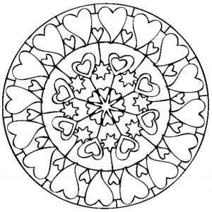 Mandala con tanti cuori