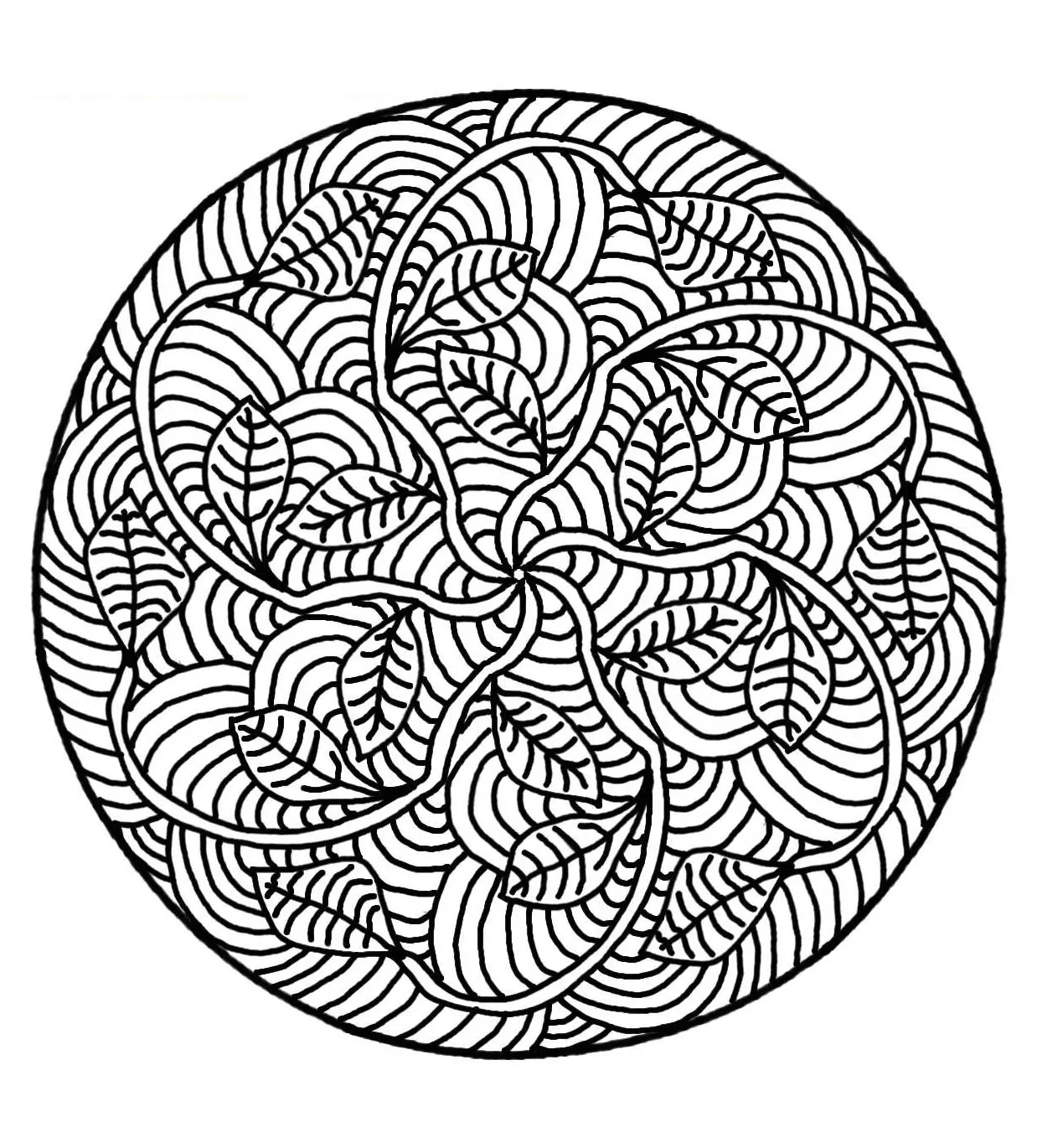Joli Mandala: armonia e natura (Tema Mandala : Fiori e vegetazione)