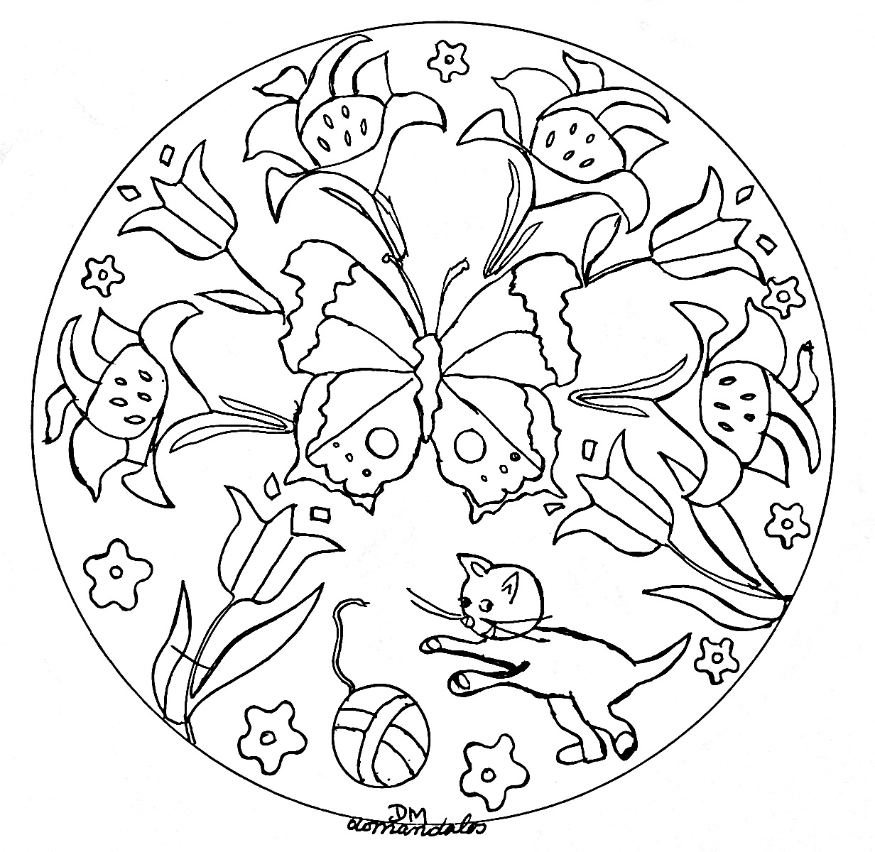 Una vegetazione lussureggiante riempie questo magnifico Mandala, caratterizzato da farfalle e foglie, da portare in vita senza indugio. Una vegetazione lussureggiante riempie questo magnifico Mandala, caratterizzato da farfalle e foglie, da portare in vita senza indugio.