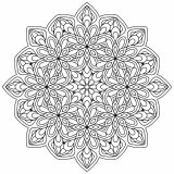 Mandala con fiori e foglie   9