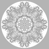 Mandala su sfondo grigio