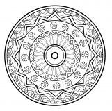 Mandala di piante da colorare