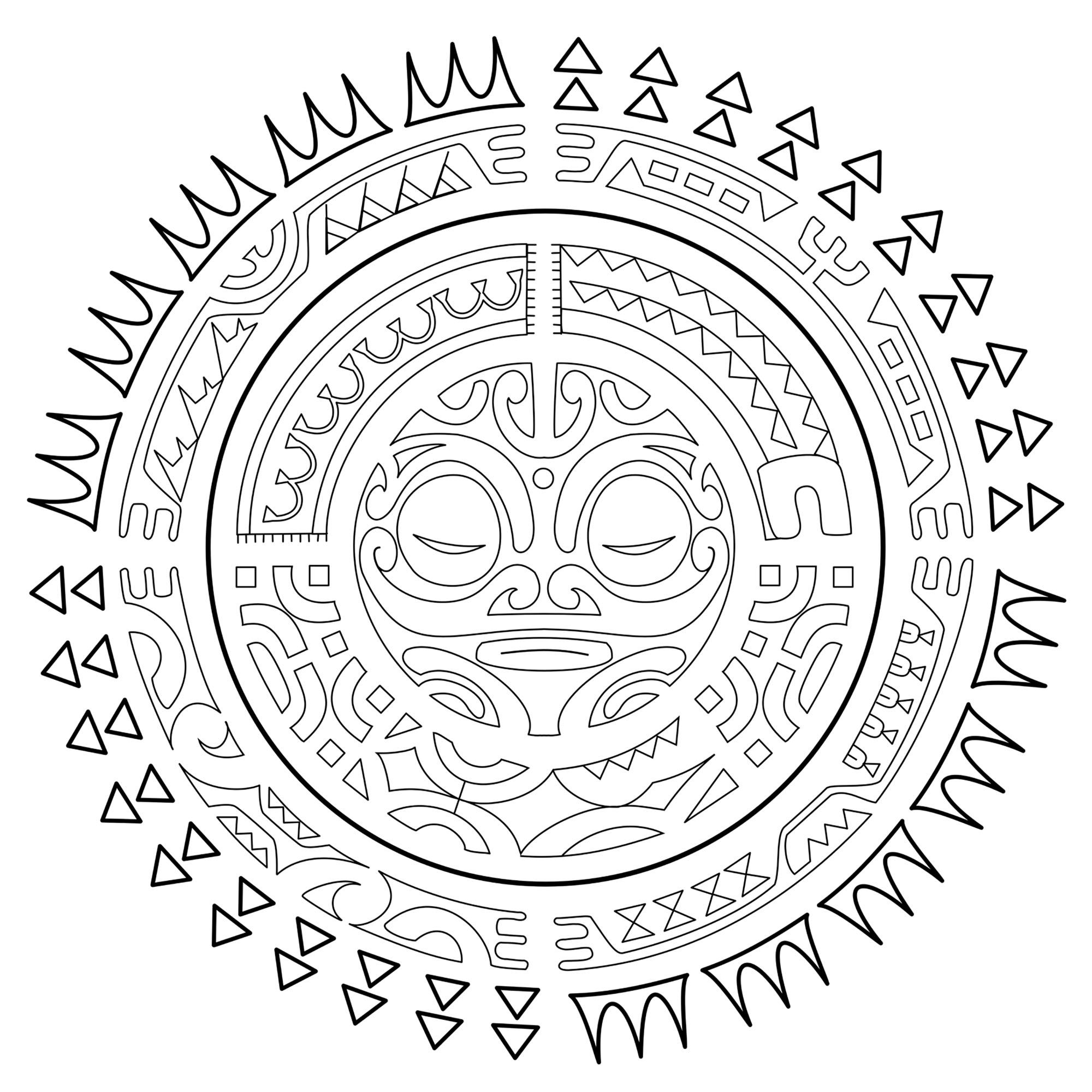 Tatuaggio polinesiano : Il sole. Colorazione tratta dal libro Tatuaggi polinesiani: 42 disegni tribali moderni da colorare ed esplorare dell'artista italiano Roberto 'Gi. Erre' Gemori.Scopri di più qui: www.shambhala.com/polynesian-tattoos.html Sito web dell'artista: Tattootribes.com, Artista : Roberto “Gi. Erre” Gemori Tatuaggio polinesiano : Il sole. Colorazione tratta dal libro Tatuaggi polinesiani: 42 disegni tribali moderni da colorare ed esplorare dell'artista italiano Roberto 'Gi. Erre' Gemori.Scopri di più qui: www.shambhala.com/polynesian-tattoos.html Sito web dell'artista: Tattootribes.com, Artista : Roberto “Gi. Erre” Gemori