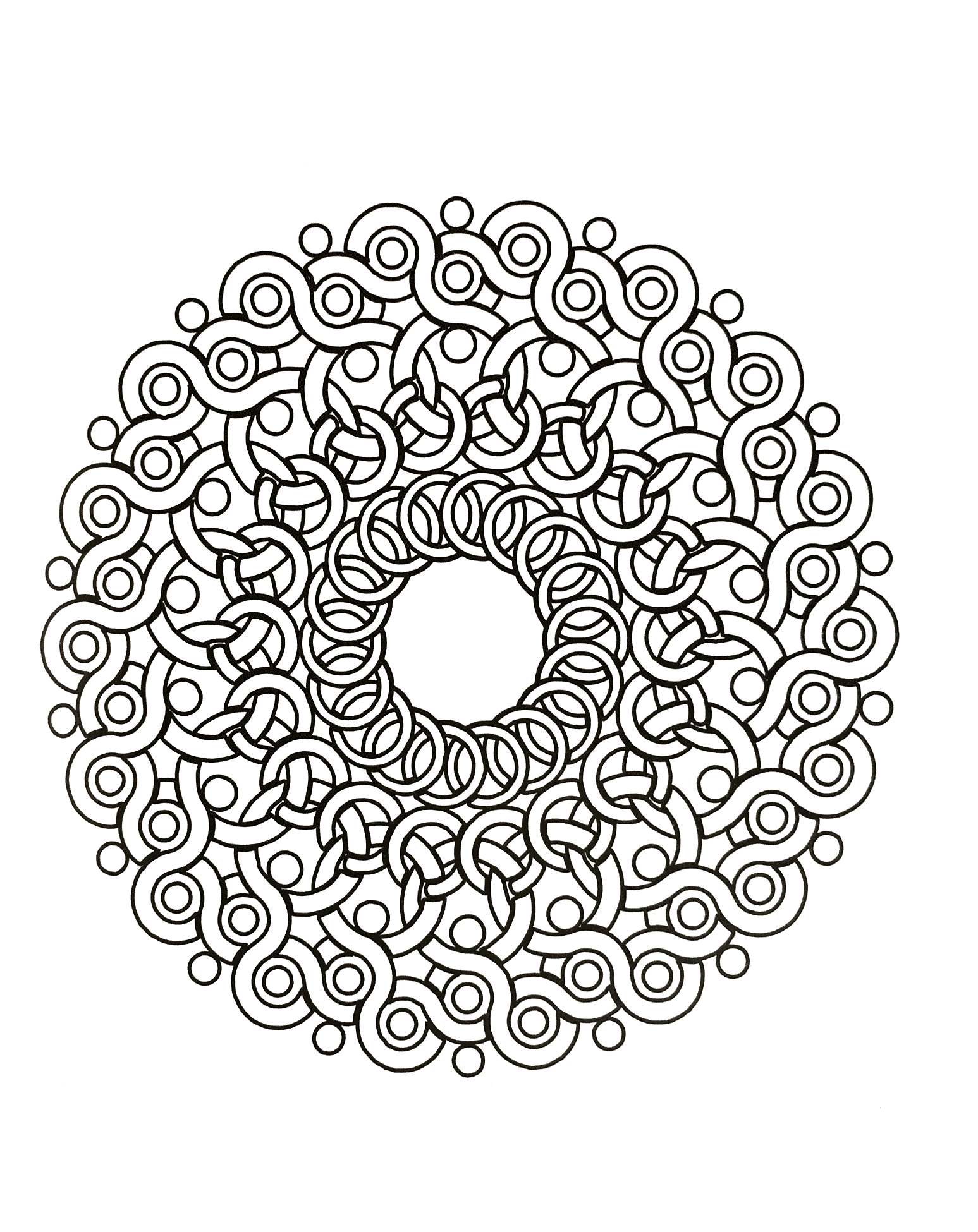 Un Mandala con forme che ricordano i rovi per i professionisti! Decine e decine di piccole zone che aspettano solo qualche colore scelto con gusto. Un Mandala con forme che ricordano i rovi per i professionisti! Decine e decine di piccole zone che aspettano solo qualche colore scelto con gusto.