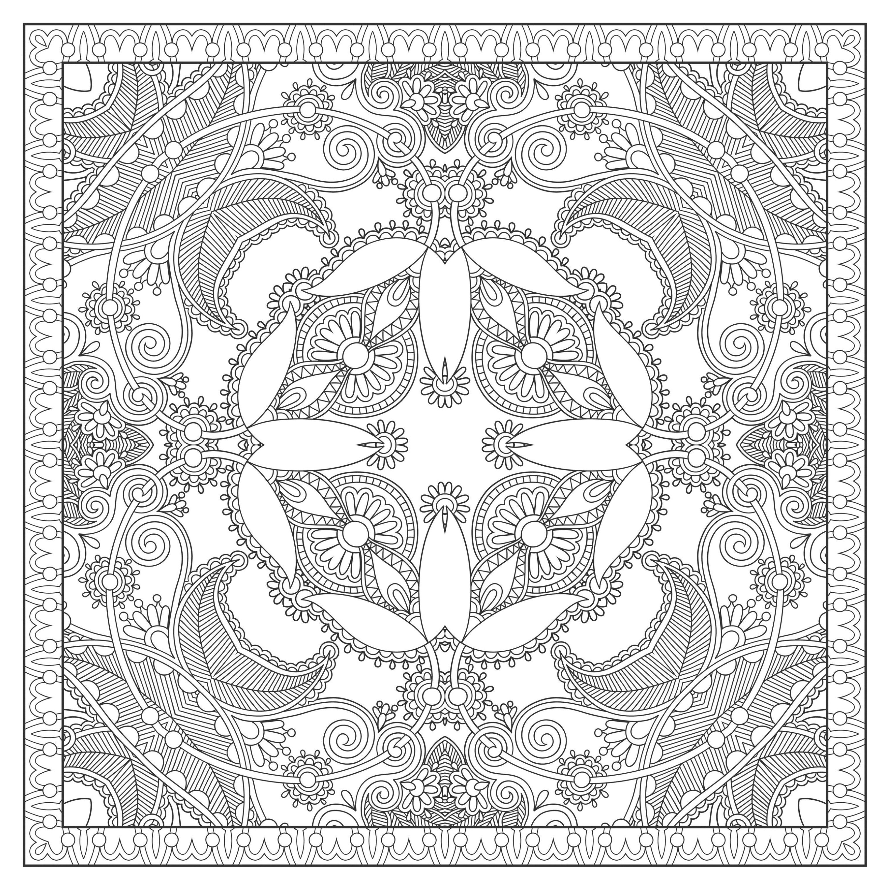 Pazienza e perseveranza, ecco cosa vi servirà per superare questo complicatissimo Mandala 'quadrato e molto sottile' da colorare! Il mandala è utilizzato nelle tradizioni spirituali come strumento di meditazione. Pazienza e perseveranza, ecco cosa vi servirà per superare questo complicatissimo Mandala 'quadrato e molto sottile' da colorare! Il mandala è utilizzato nelle tradizioni spirituali come strumento di meditazione.