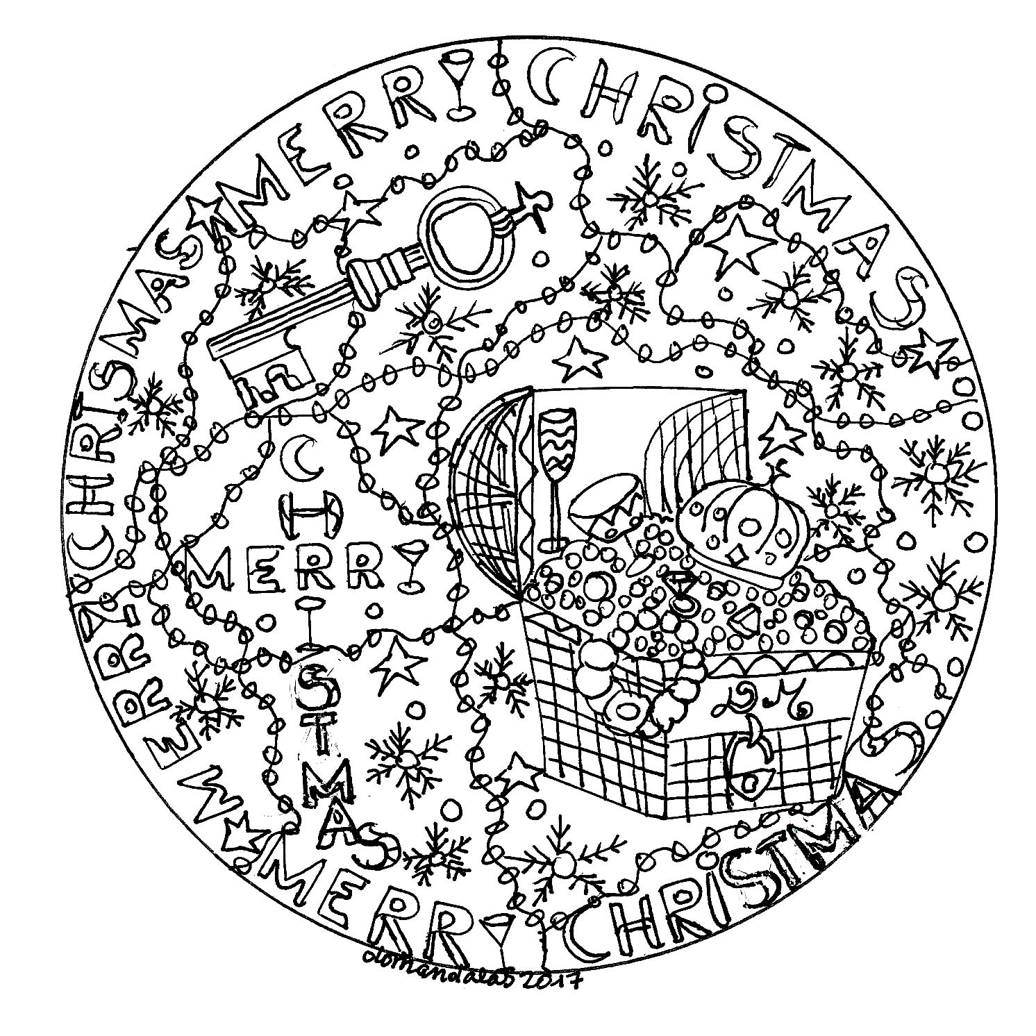 Se siete alla ricerca di un Mandala del Tesoro non troppo complicato da colorare, ma con un relativo livello di difficoltà, questo è perfetto per voi.