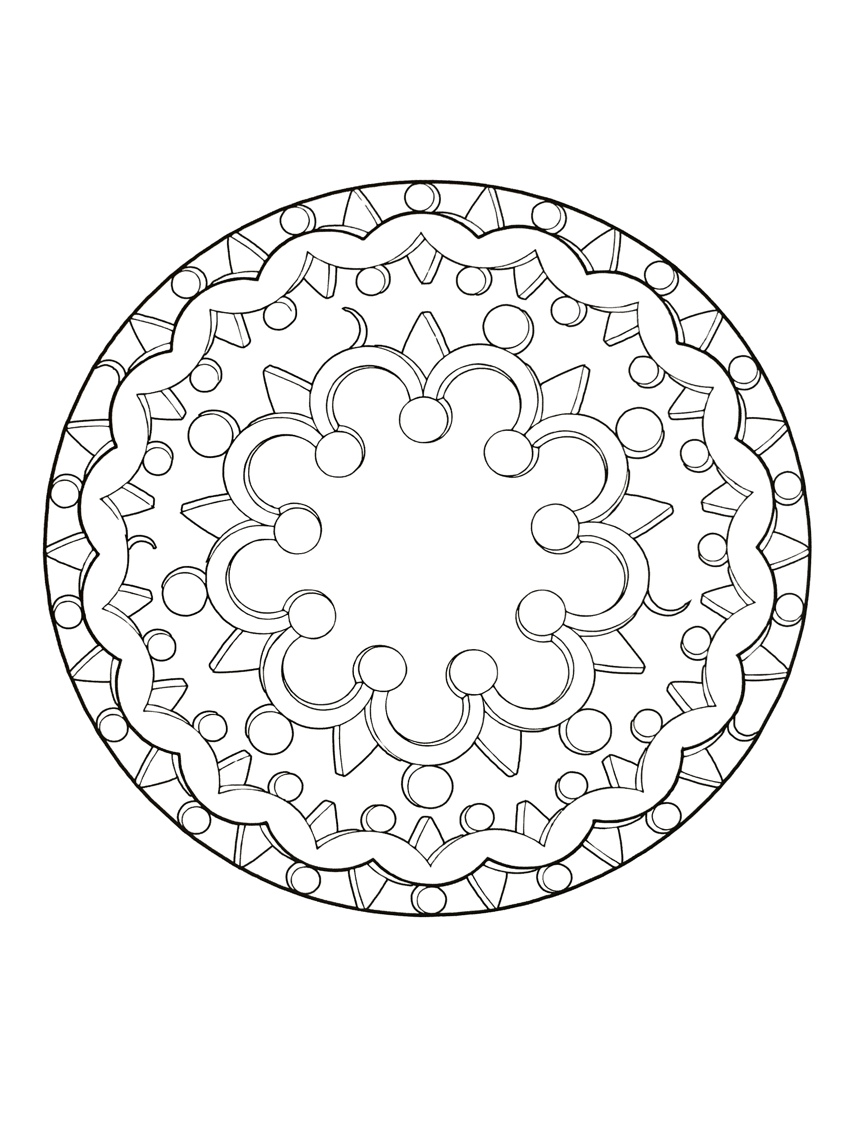 Mandalas-a-imprimer-gratuit (18) (Mandala di livello di difficoltà : Normale)