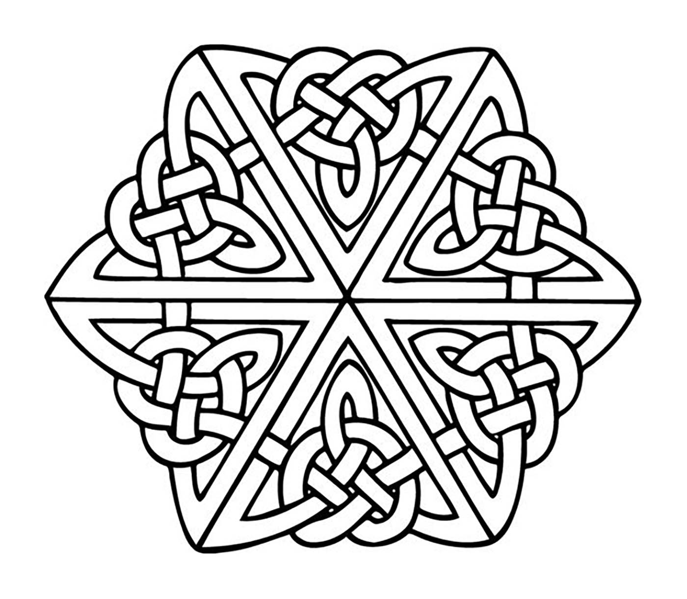 Se state cercando un mandala celtico non troppo complicato da colorare, ma con un relativo livello di difficoltà, questo è perfetto per voi.