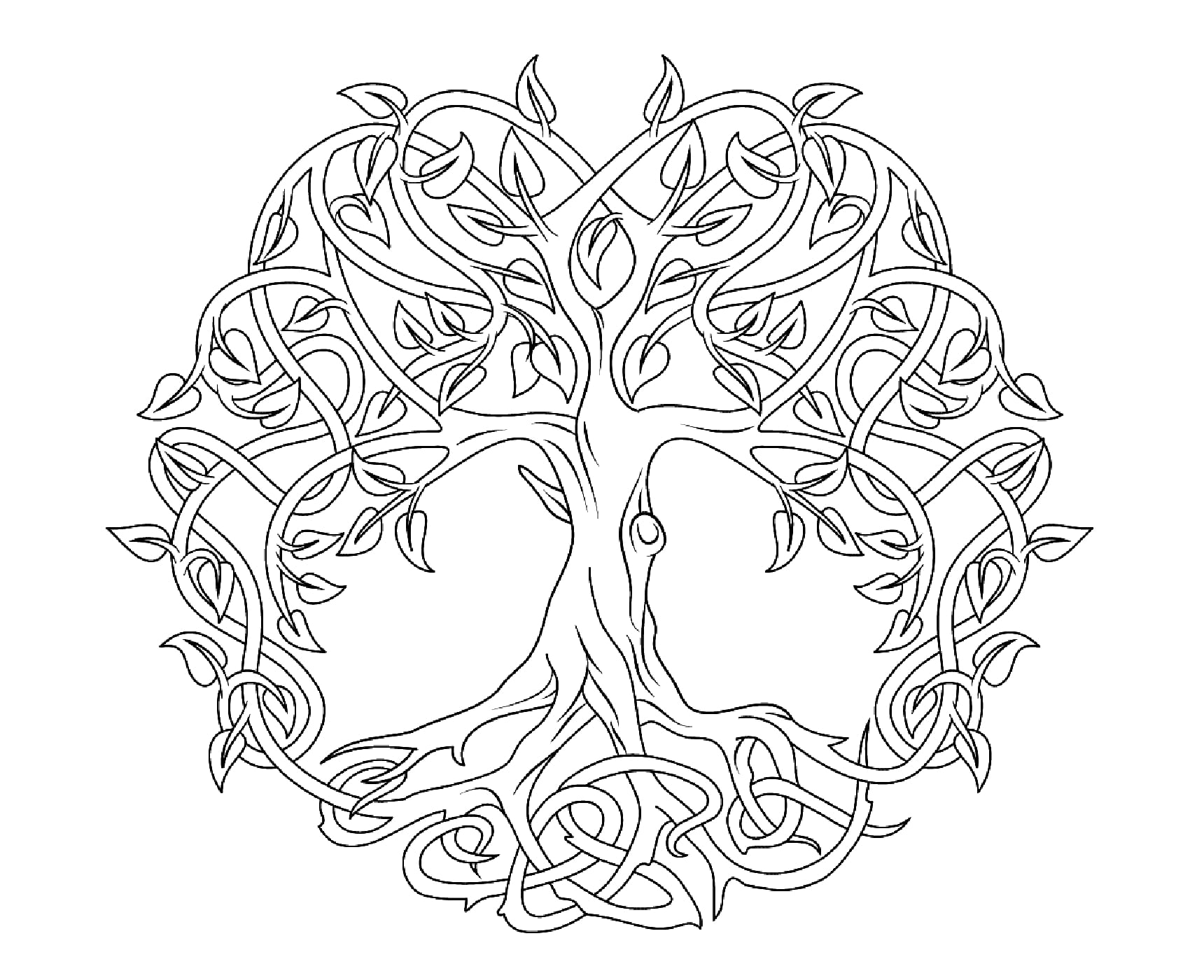 Dettagli relativamente facili da colorare, per una pagina da colorare di alberi Mandala originale e di alta qualità. Dettagli relativamente facili da colorare, per una pagina da colorare di alberi Mandala originale e di alta qualità.