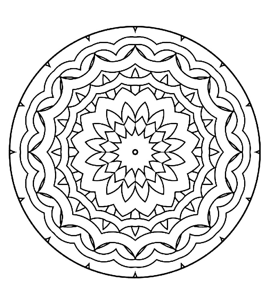 Mandala-a-colorier-gratuit-a-imprimer (5) (Mandala di livello di difficoltà : Normale)