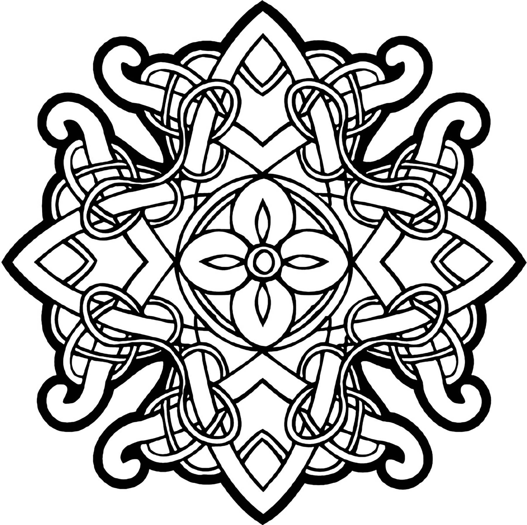 Un Mandala di difficoltà 'normale', con forme strane, adatto a bambini e adulti che vogliono colorare senza essere né troppo semplici né troppo difficili. Un Mandala di difficoltà 'normale', con forme strane, adatto a bambini e adulti che vogliono colorare senza essere né troppo semplici né troppo difficili.