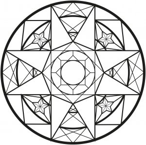 Mandala Art Deco molto semplice