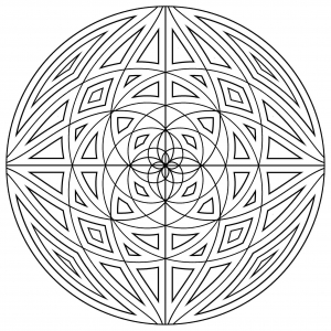 mandala con linee concentriche