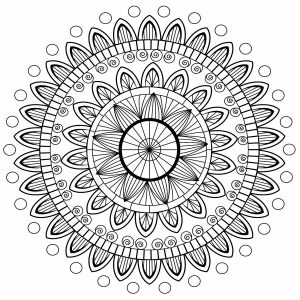 Mandala con petali astratti