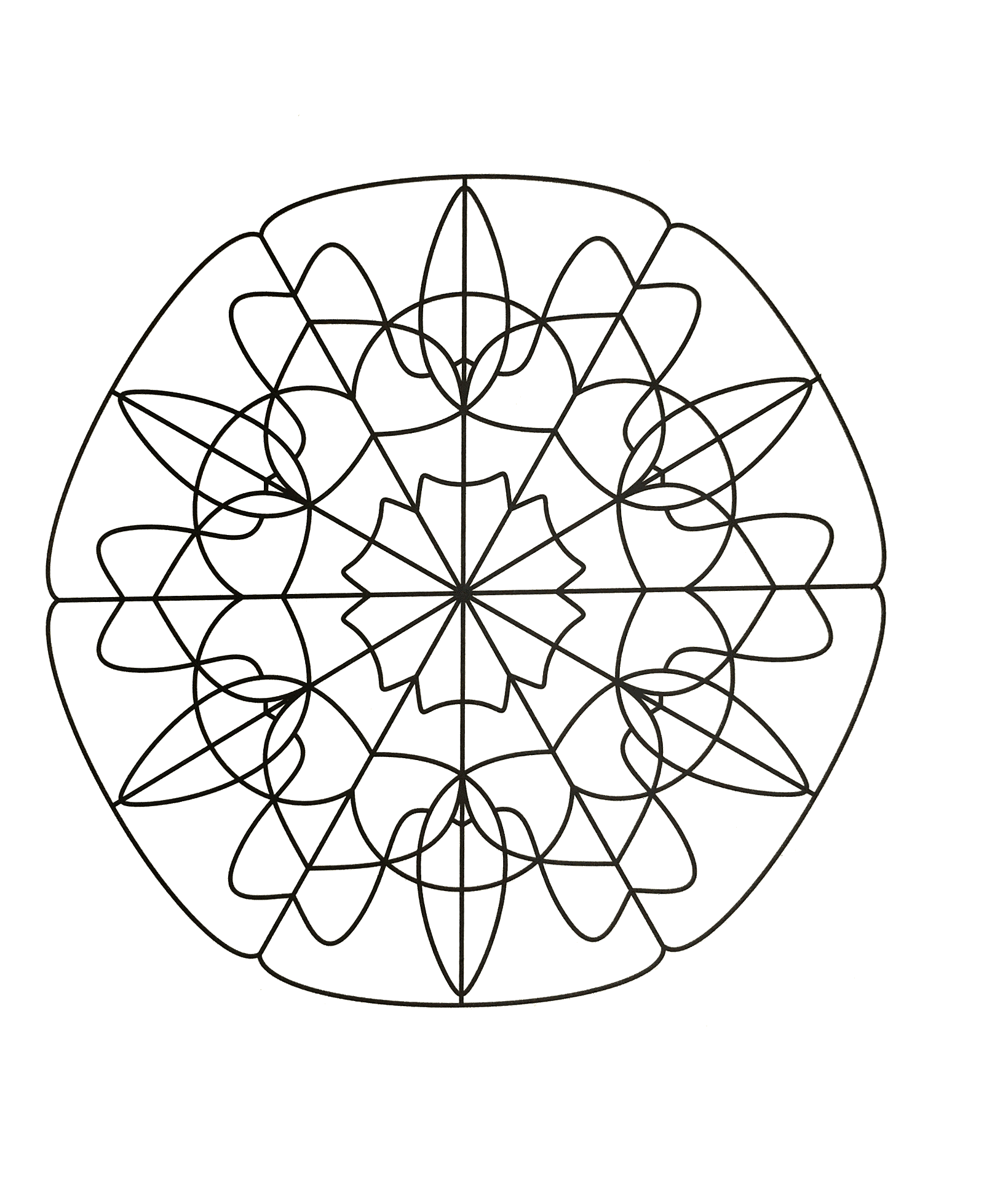 Rilassatevi con questo bellissimo Mandala dalle forme molto regolari e simmetriche, disegnato con grande talento.