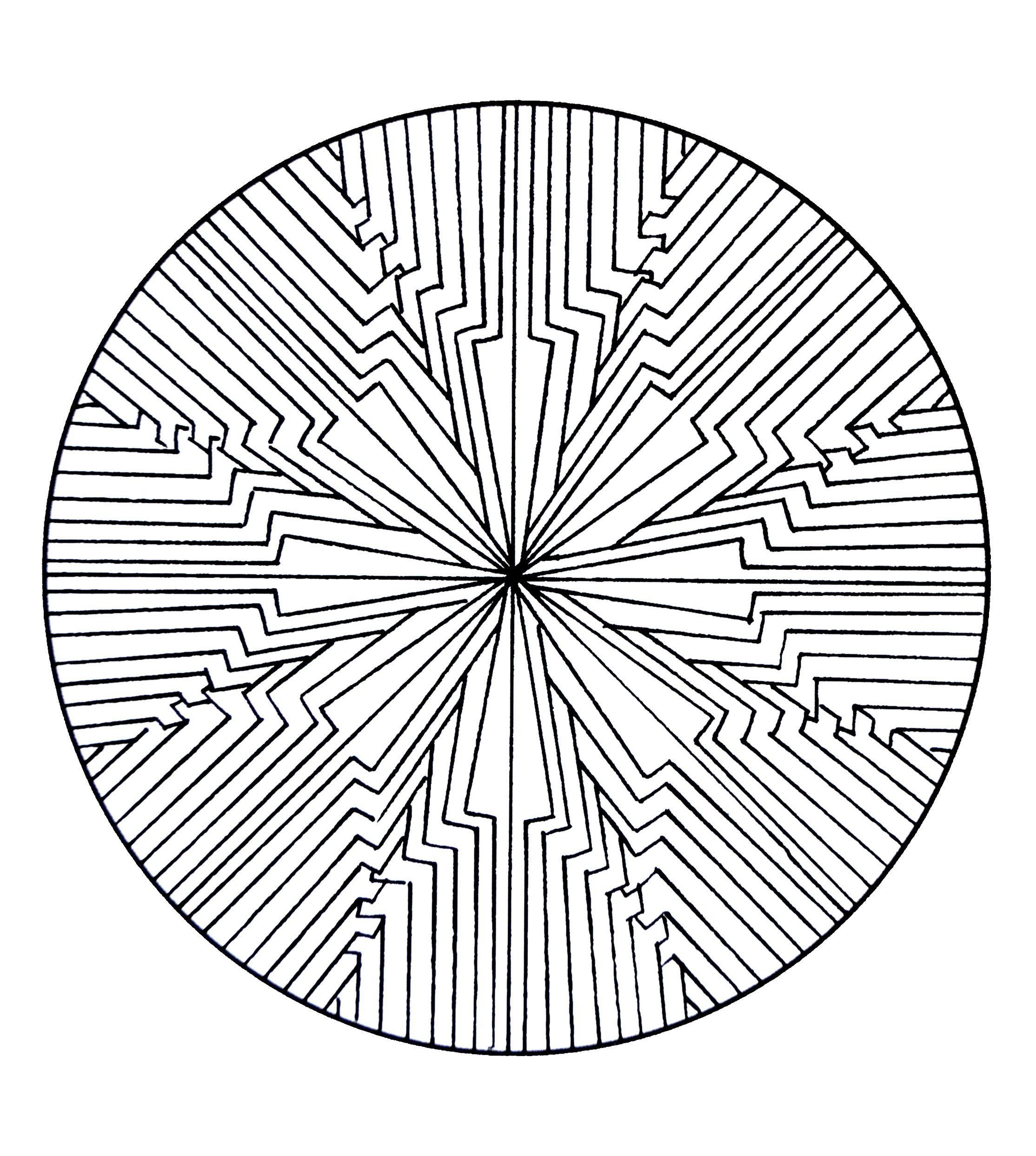 Rilassatevi per qualche minuto con questo superbo Mandala composto da forme altamente simmetriche, geometriche e armoniose.