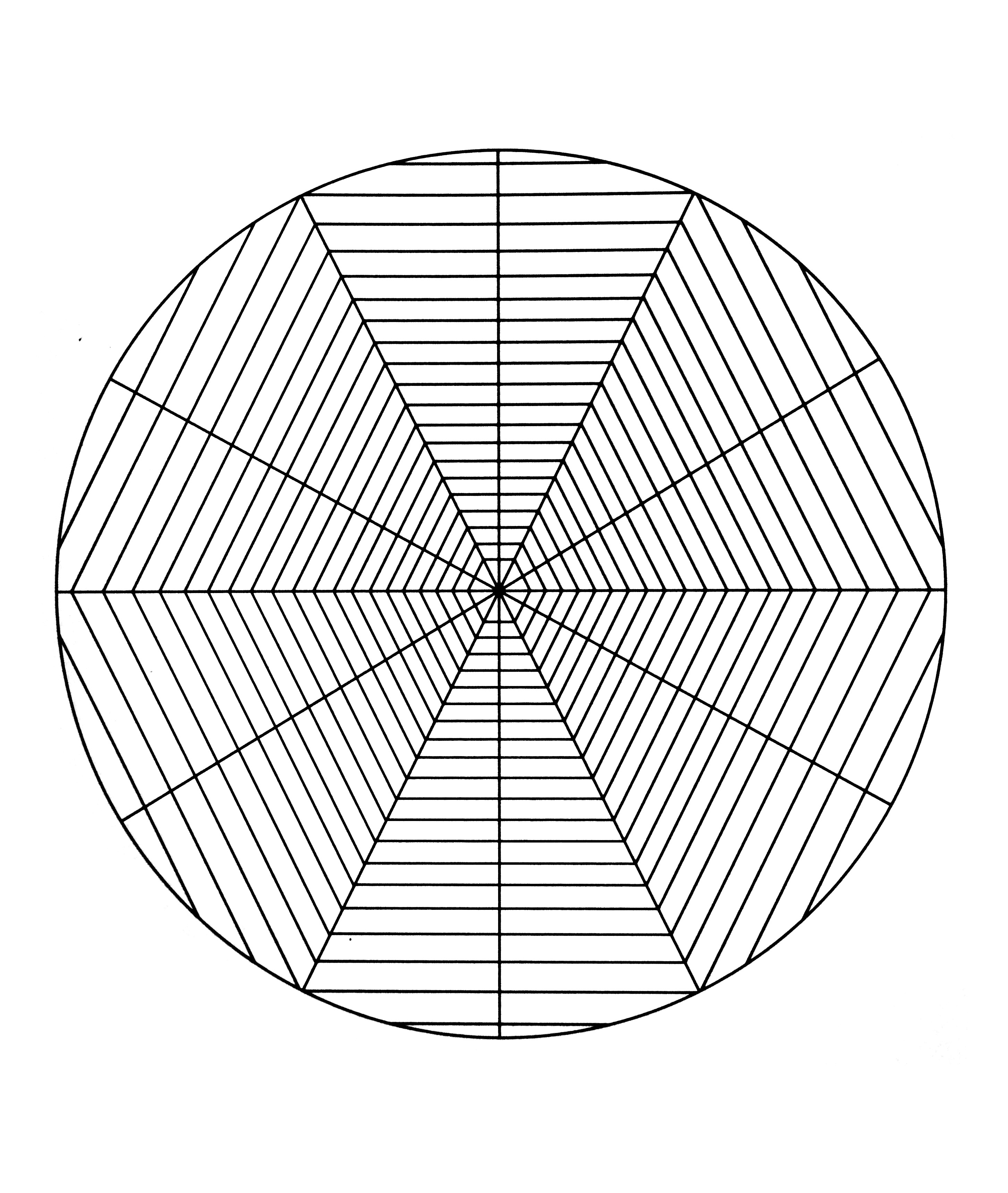 Mandala a colorier motivi geometrici - 14