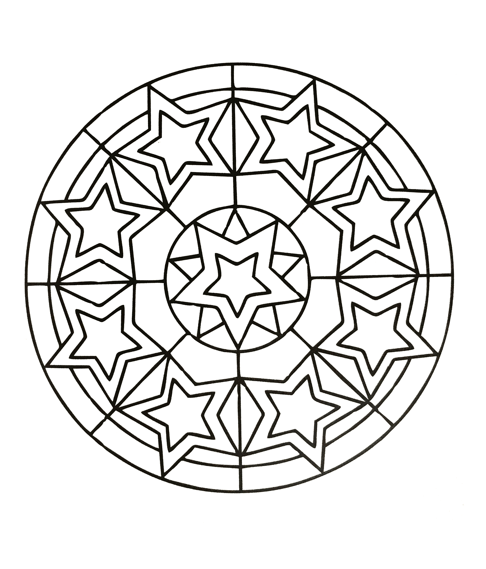 Lasciate che il vostro intuito scelga i colori migliori per dare vita a questo bellissimo Mandala da colorare! Se preferite l'astratto al reale, questo sarà perfetto per voi.