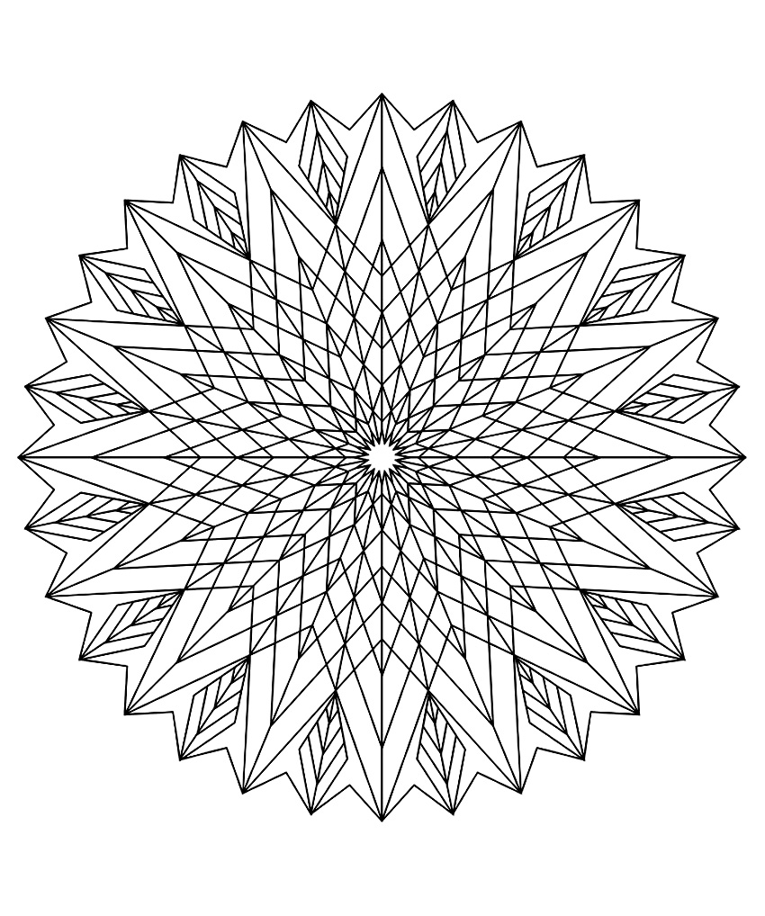 Mandala a colorier motivi geometrici - 3 Mandala a colorier motivi geometrici - 3