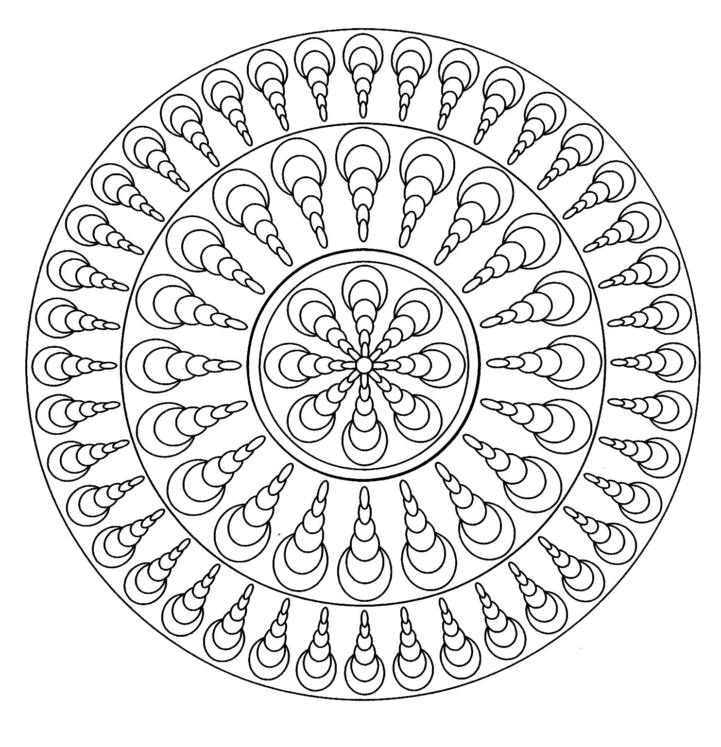 Mandala-facile-geometrique-4 (Tema Mandala : Modelli geometrici)