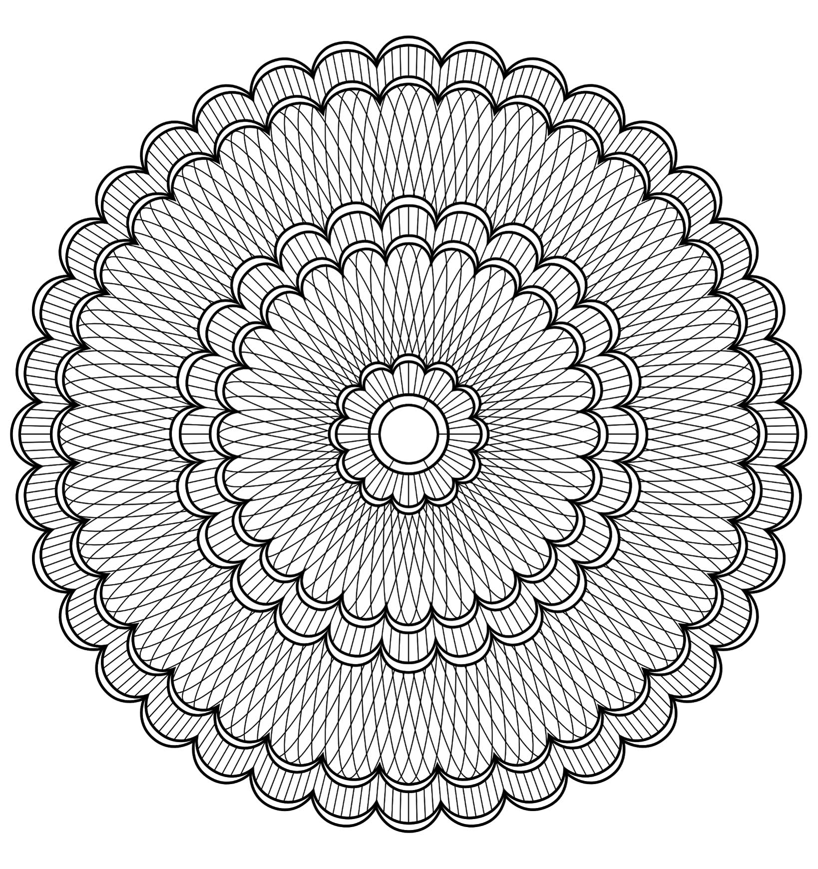 Mandala a colorier motivi geometrici - 4