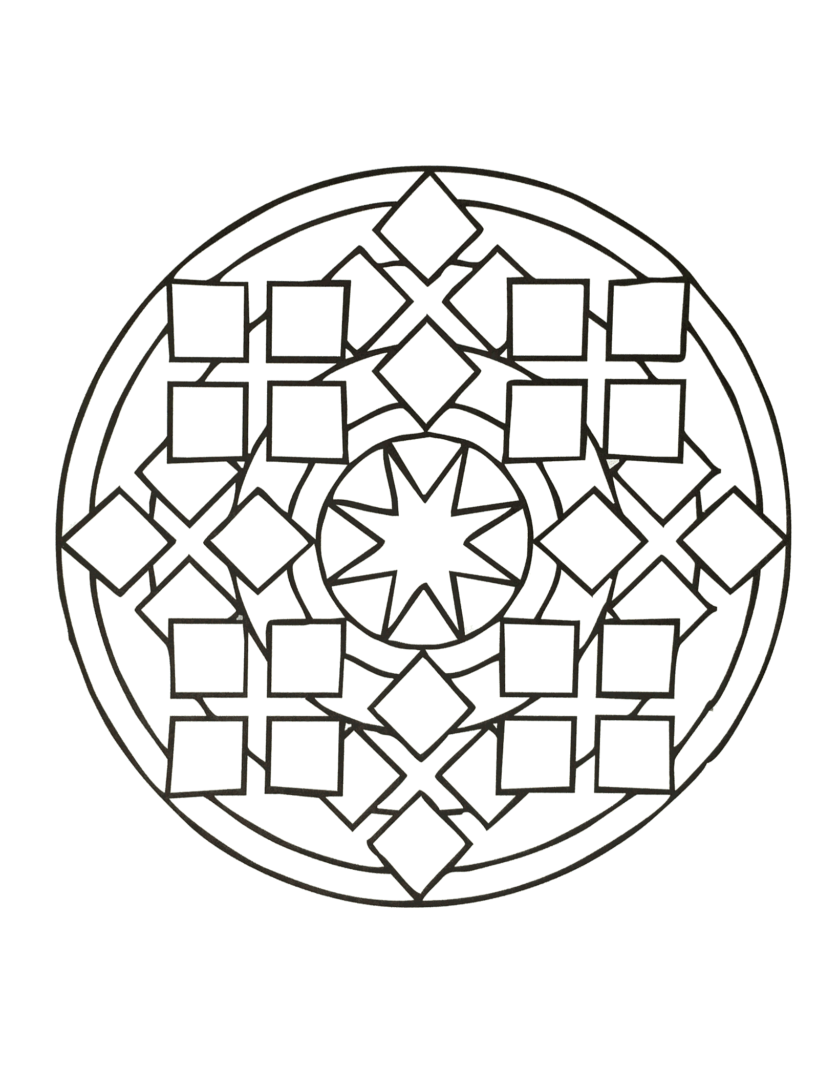 Rilassatevi per qualche minuto con questo superbo Mandala composto da forme altamente simmetriche, geometriche e armoniose.