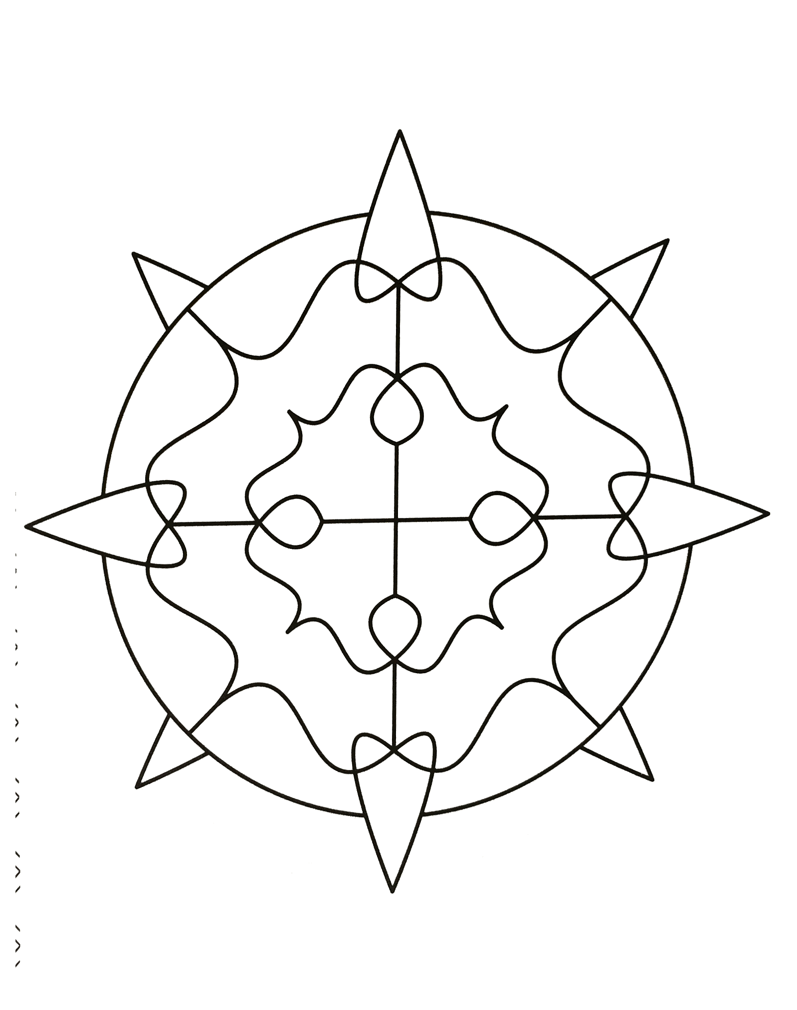 Rilassatevi con questo bellissimo Mandala dalle forme molto regolari e simmetriche, disegnato con grande talento. Rilassatevi con questo bellissimo Mandala dalle forme molto regolari e simmetriche, disegnato con grande talento.