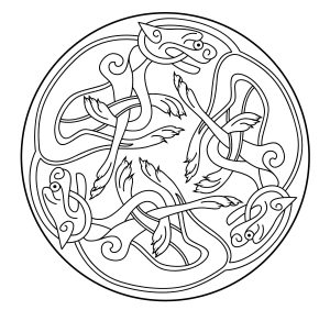 Colorare mandala arte celtica 24