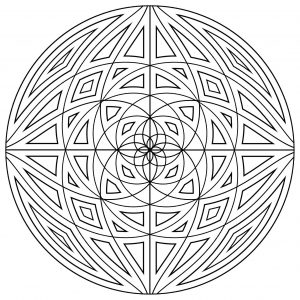 mandala con linee concentriche