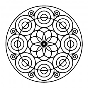 Diversi tipi di cerchi in un mandala