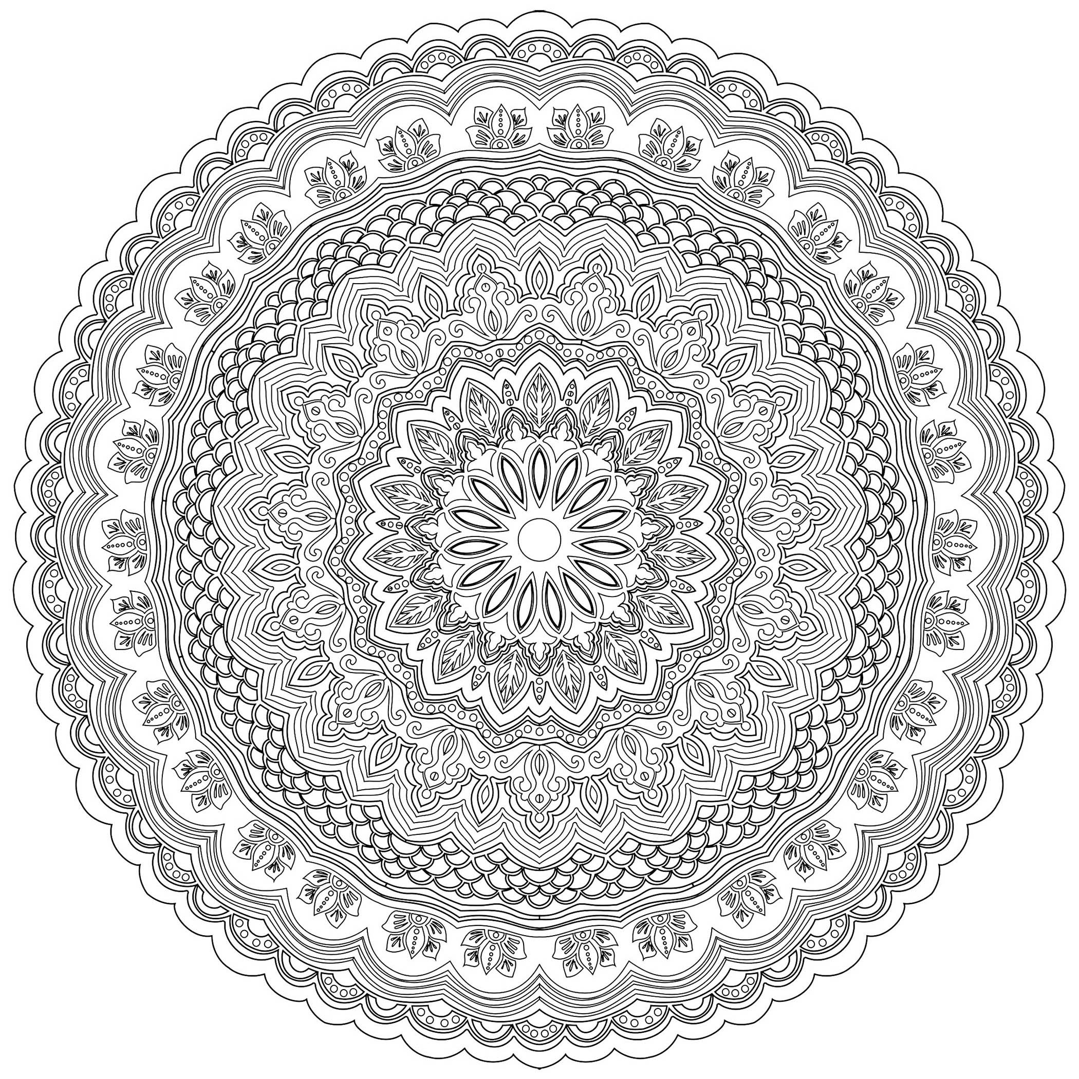 Un Mandala garantito 100% Zen, per un momento di puro relax. Le linee sono regolari ed eleganti, come la natura stessa. Sentirete presto i benefici della colorazione. Quando si colora un mandala, ci si concentra sul momento presente, in pace con se stessi.