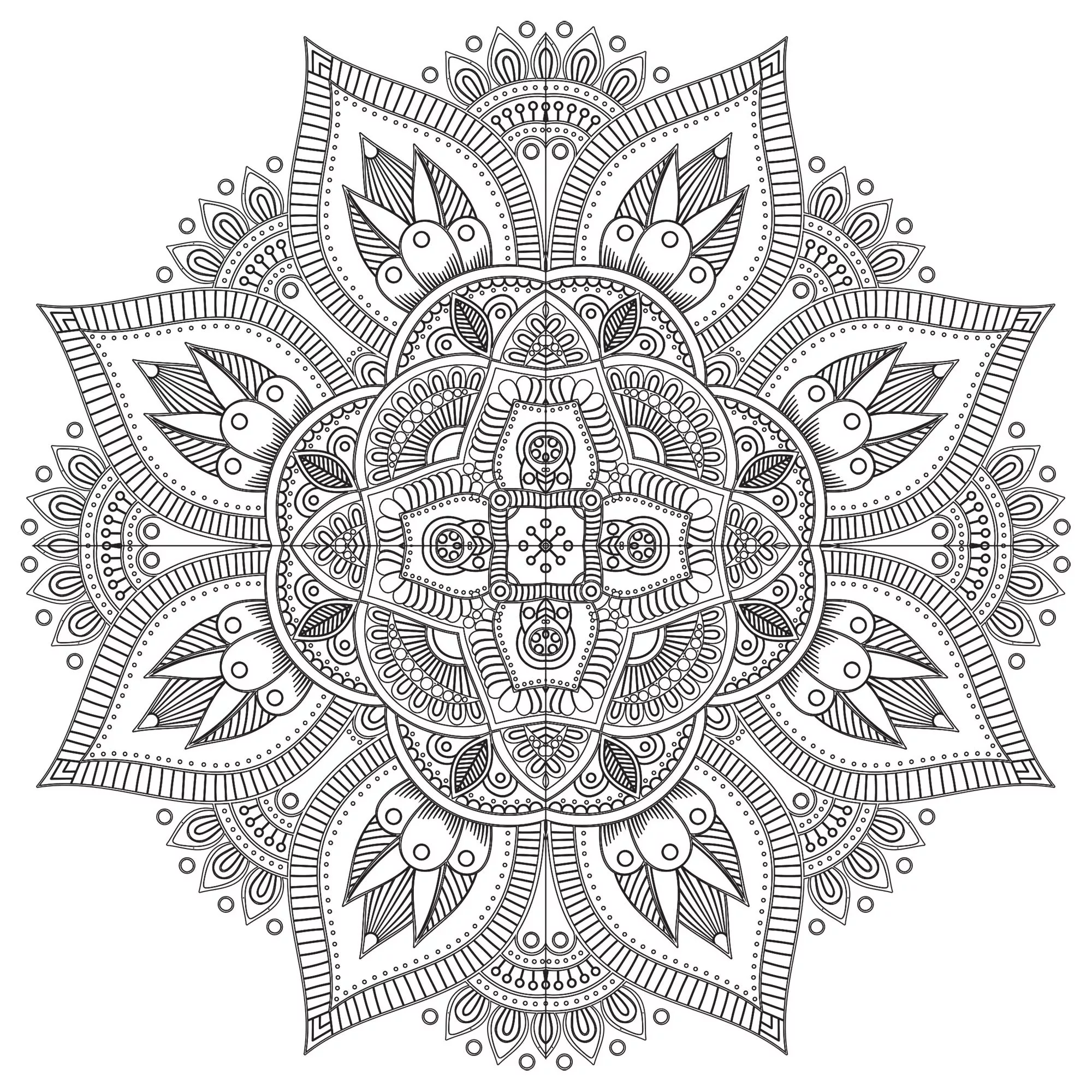 Mandala antistress a forma di fiore (Zen e anti-stress)