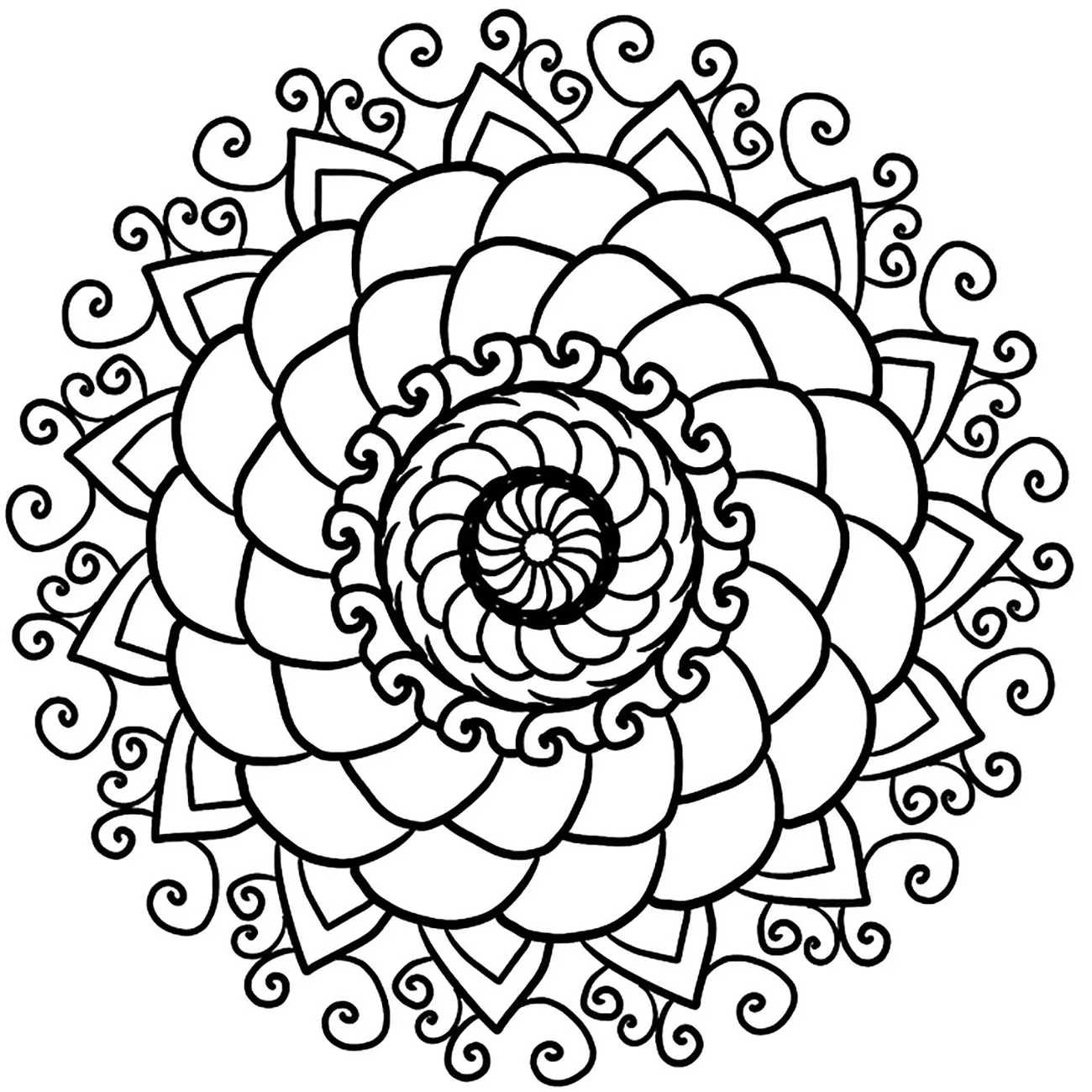 Mandala antistress semplice (Zen e anti-stress)