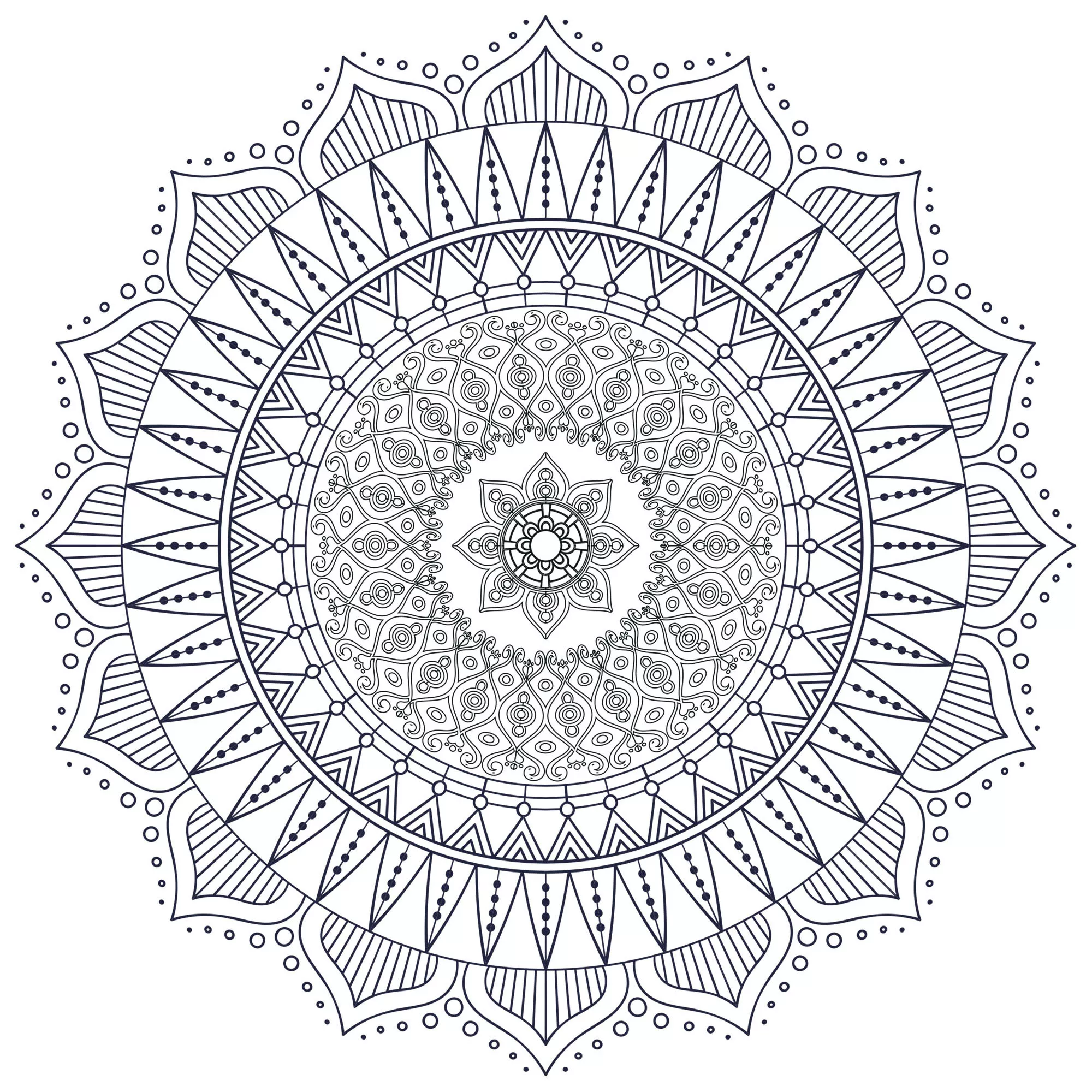 Mandala zen e complesso (Zen e anti-stress)