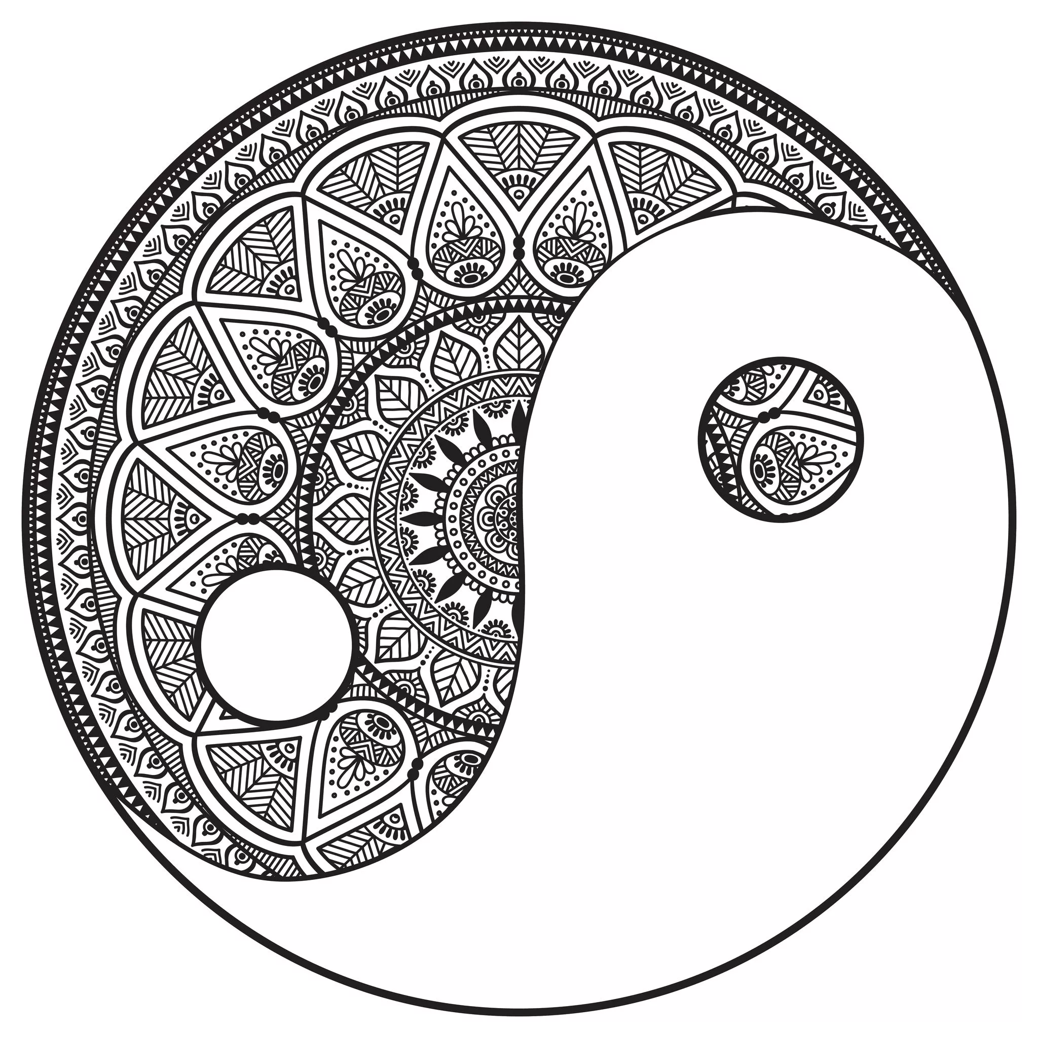 Mandala Yin e Yang (Zen e anti-stress)