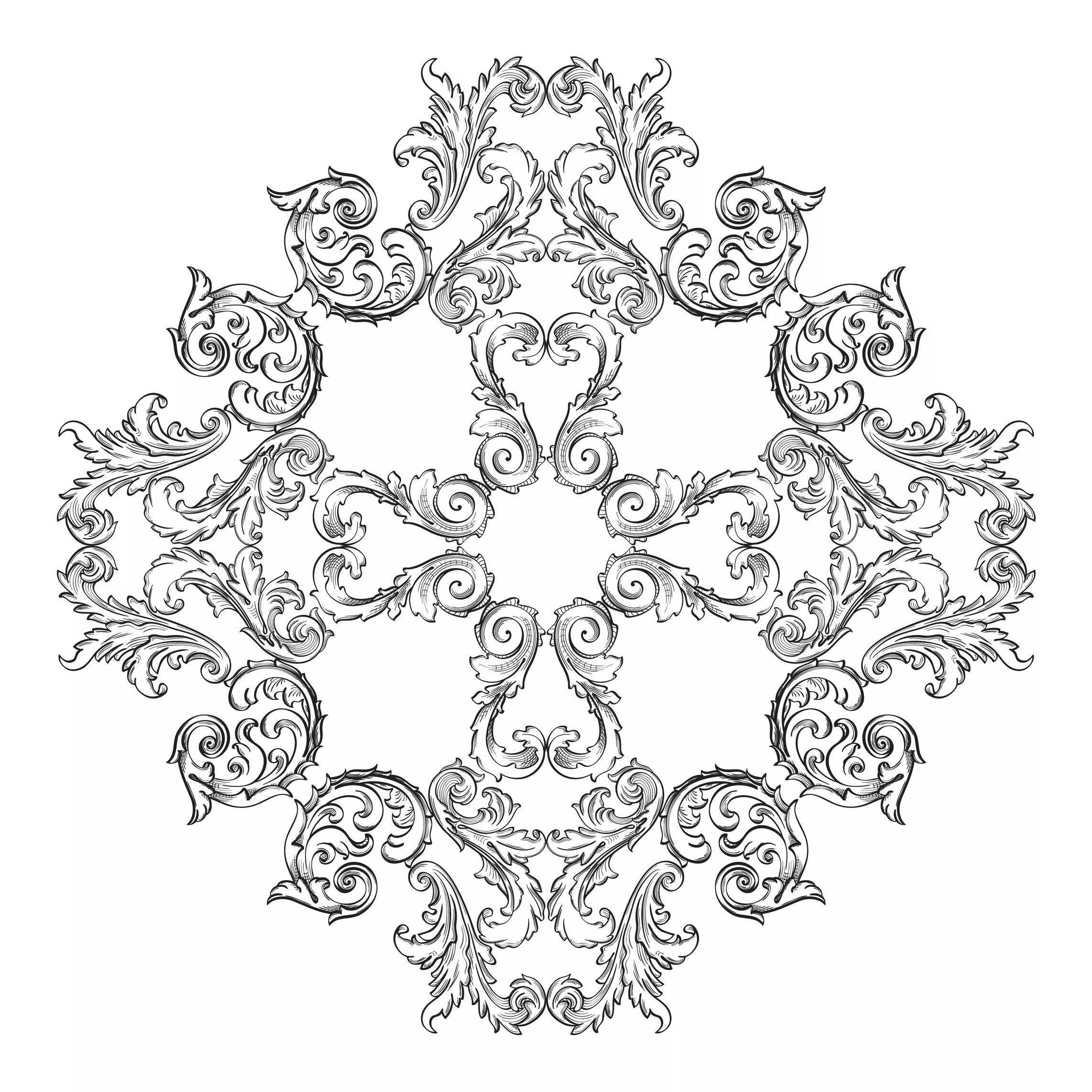 Mandala in stile vintage dell'artista Alexeii Buravtsov (Zen e anti-stress)