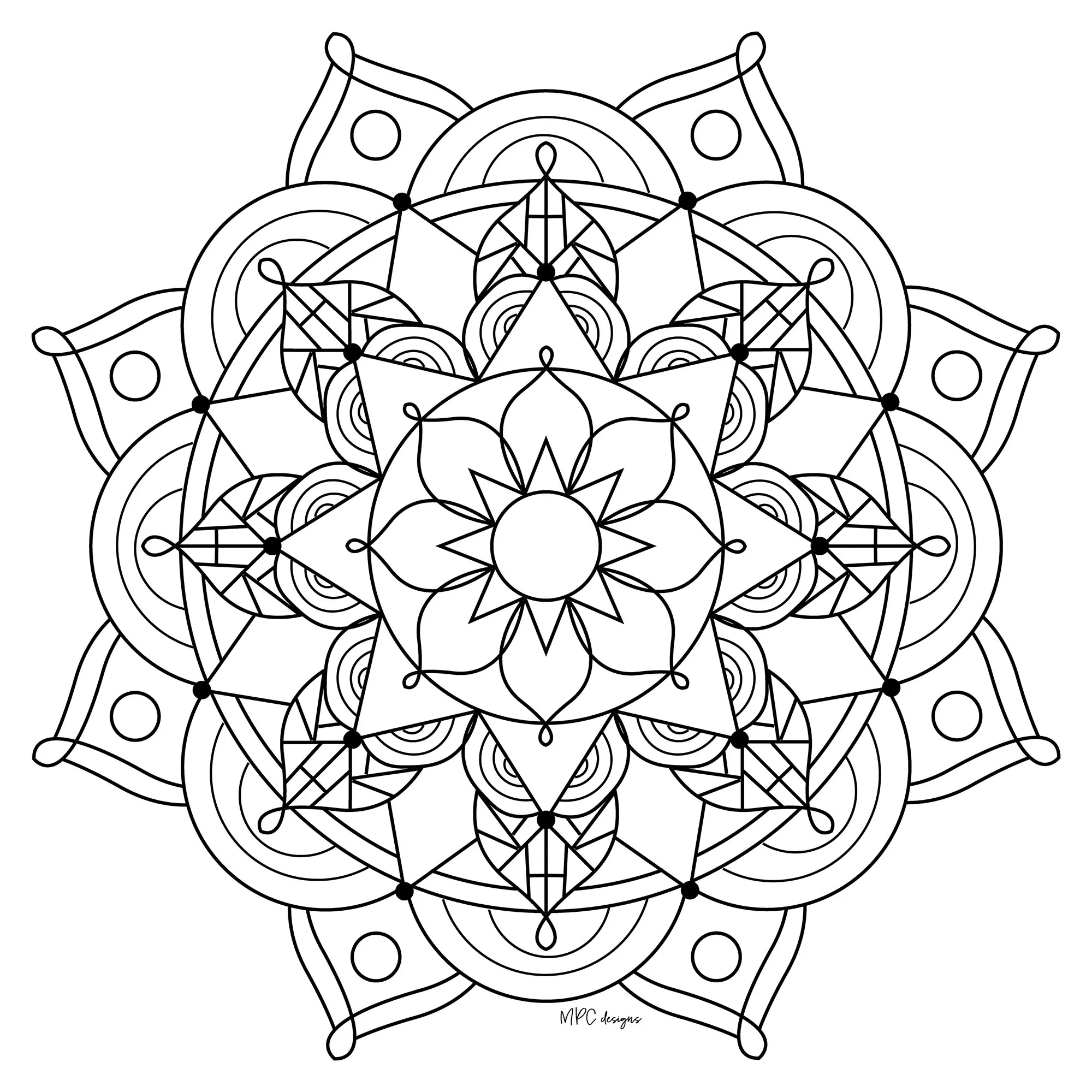 Un grazioso mandala per alleviare lo stress (Zen e anti-stress)