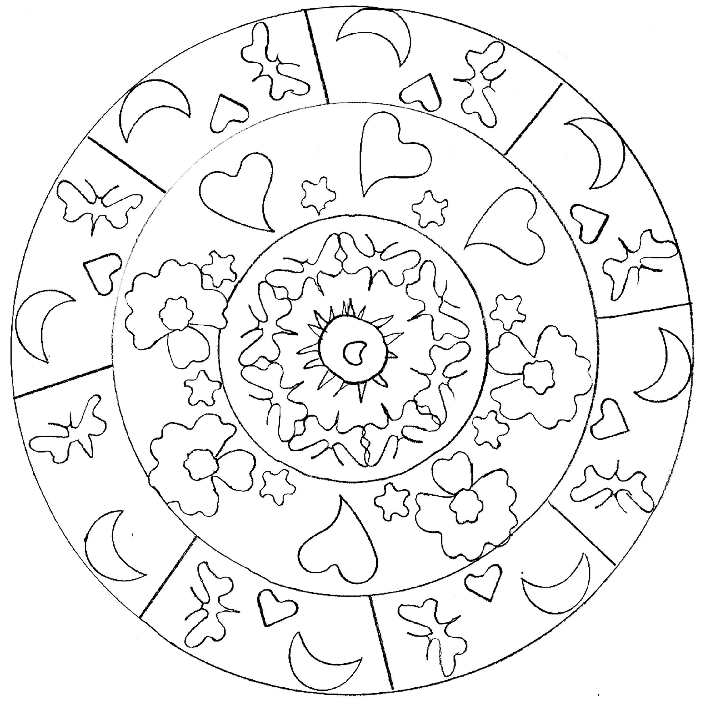 Cuori mandala di Domandala (Zen e anti-stress)