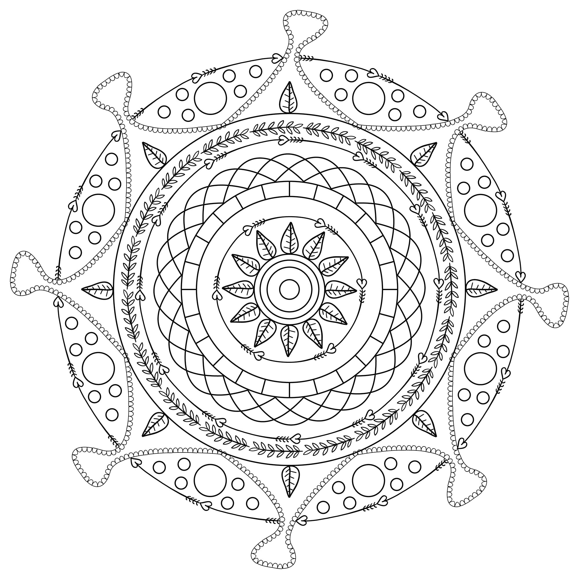 Concedetevi un momento di zen con questo splendido mandala da colorare subito, nei colori che più vi piacciono.