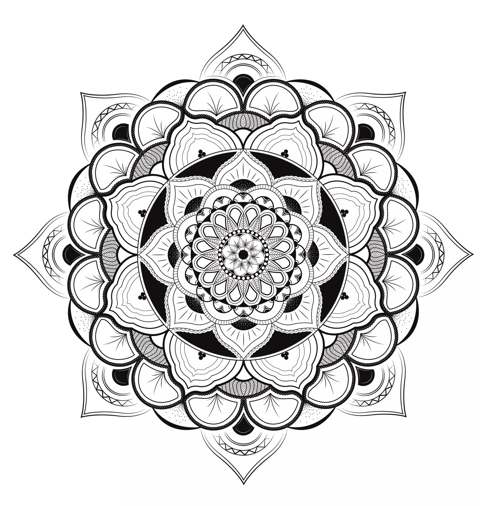 Mandala vettoriale di Louise (Zen e anti-stress)